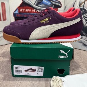 New Puma Roma Suede Midnight Plum 398635-01 Men Sizes 8.5, 9.5, 12